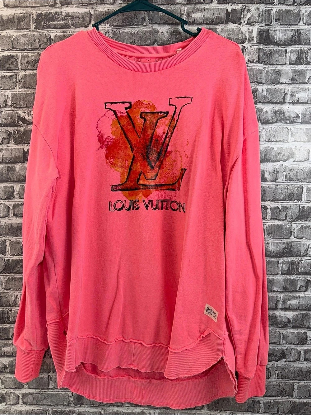 Royce Graphic Long Sleeve Top Pink Medium